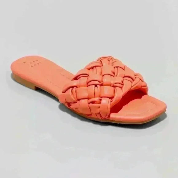 Women's Carissa Woven Slide Sandals - A New Day Pink - Picture 6 of 7